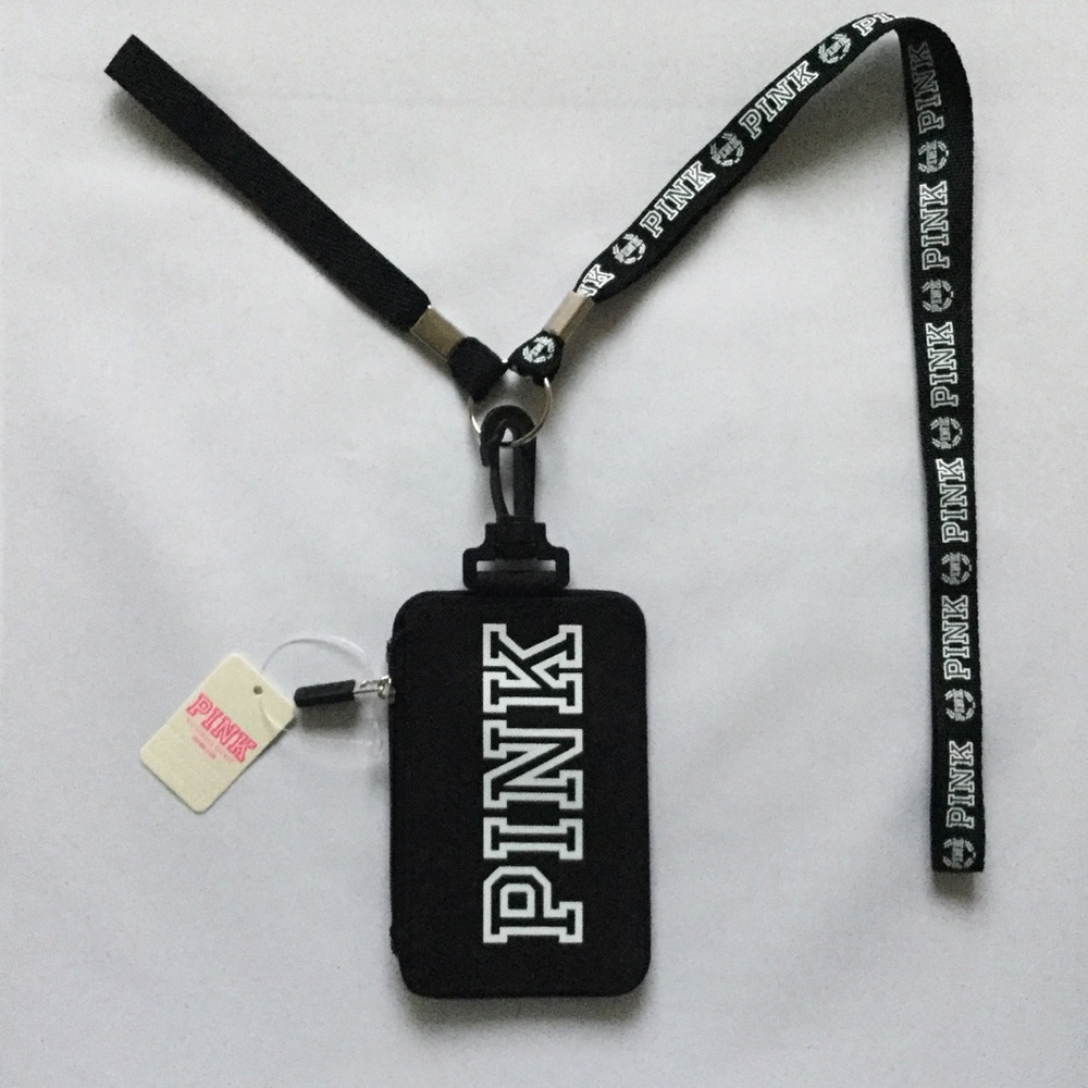 $20❤️VS LOVE PINK Black & White ID Holder